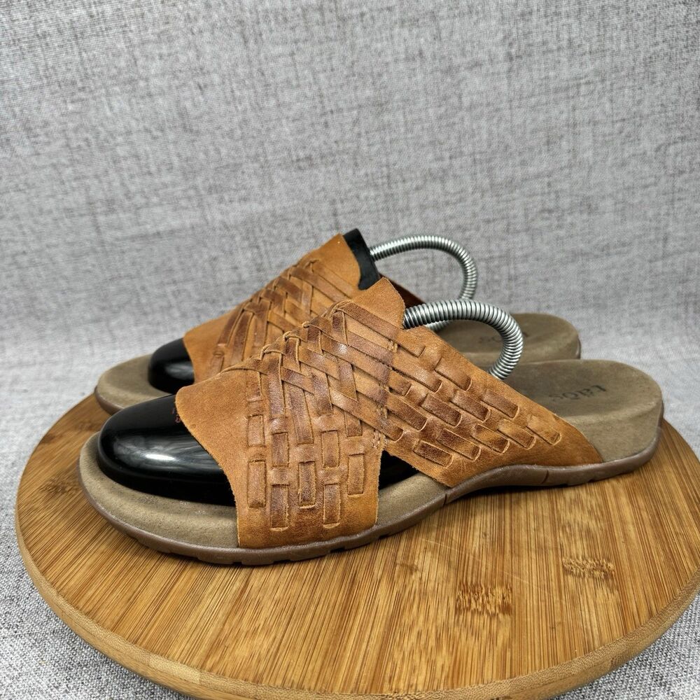 Taos Guru Sandals Women's Size 11 Woven Leather Slip-On Slides - Picture 2 of 9